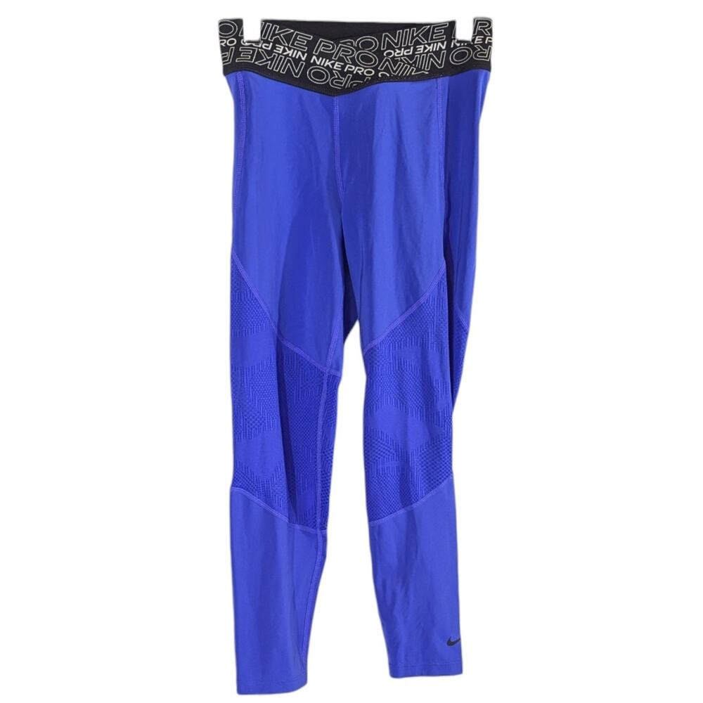 Nike Pro Womens Leggings Purple Blue XS X-Small Capri Compression Yoga Pants